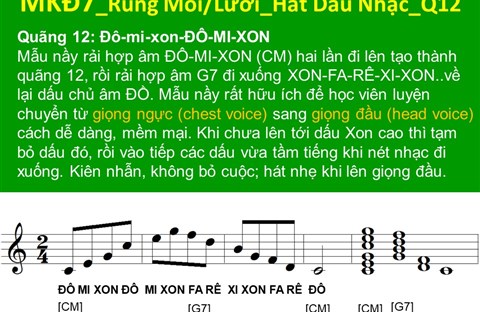 💖TN1: 14. MKĐ7_Rung Môi/Lưỡi_Hát Dấu Nhạc - Rải Hợp Âm Q12 🎵Phần A: MLT căn bản (MKĐ+MPA)